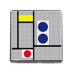 Watermark Circle Polka Dots Black Red Yellow Plaid Memory Card Reader (square)