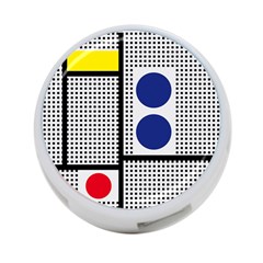 Watermark Circle Polka Dots Black Red Yellow Plaid 4-port Usb Hub (one Side) by Mariart