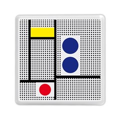 Watermark Circle Polka Dots Black Red Yellow Plaid Memory Card Reader (square)  by Mariart