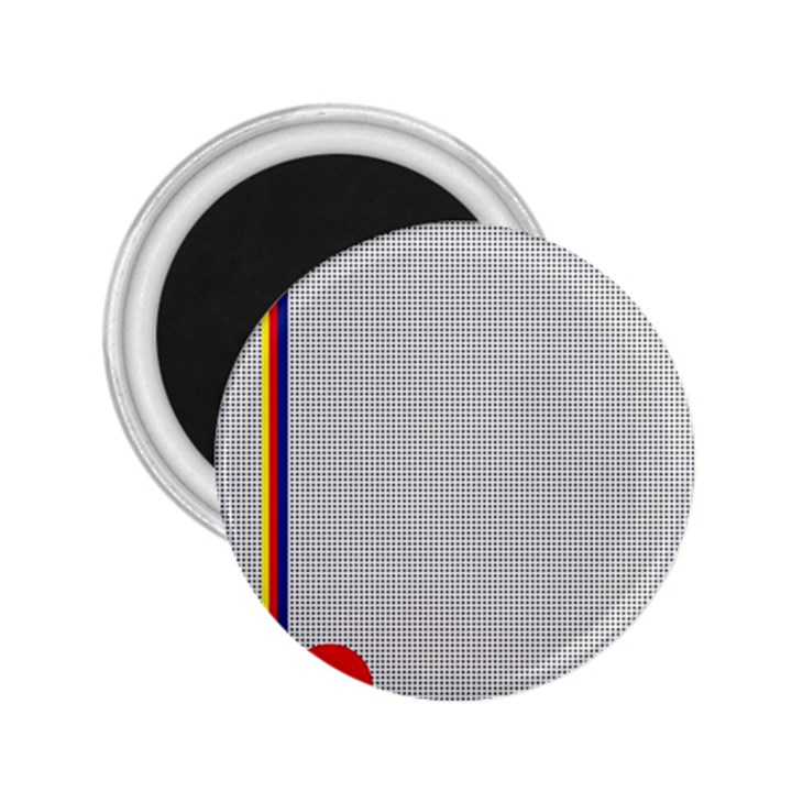 Watermark Circle Polka Dots Black Red 2.25  Magnets