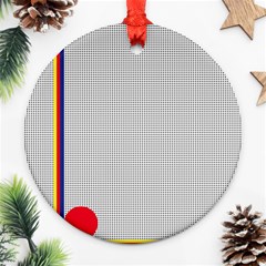 Watermark Circle Polka Dots Black Red Ornament (round) by Mariart