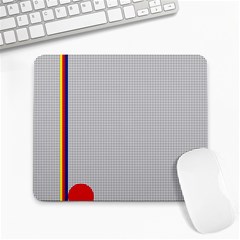 Watermark Circle Polka Dots Black Red Large Mousepads by Mariart