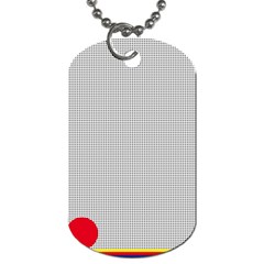 Watermark Circle Polka Dots Black Red Dog Tag (two Sides)