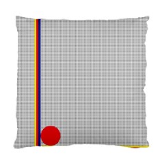 Watermark Circle Polka Dots Black Red Standard Cushion Case (one Side)