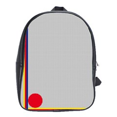 Watermark Circle Polka Dots Black Red School Bags(large)  by Mariart