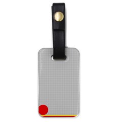 Watermark Circle Polka Dots Black Red Luggage Tags (one Side)  by Mariart