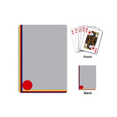 Watermark Circle Polka Dots Black Red Playing Cards (mini) 