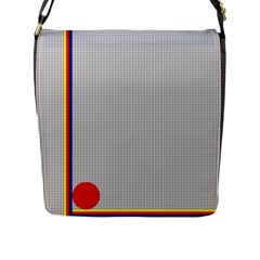 Watermark Circle Polka Dots Black Red Flap Messenger Bag (l)  by Mariart