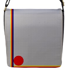 Watermark Circle Polka Dots Black Red Flap Messenger Bag (s) by Mariart