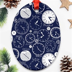 Time World Clocks Ornament (oval)