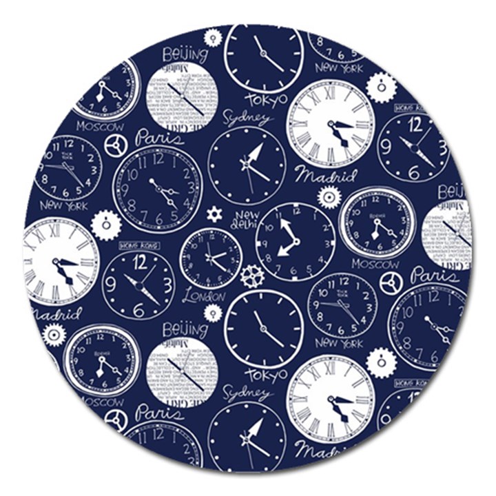 Time World Clocks Magnet 5  (Round)