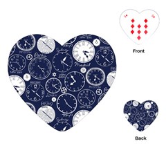 Time World Clocks Playing Cards (heart)  by Mariart