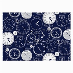 Time World Clocks Large Glasses Cloth (2-side)