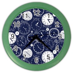 Time World Clocks Color Wall Clocks by Mariart