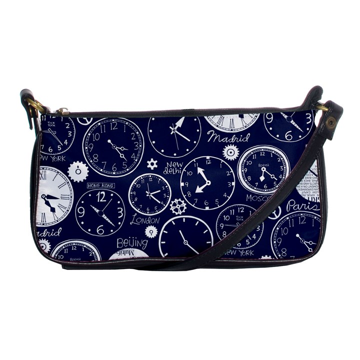 Time World Clocks Shoulder Clutch Bags