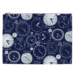 Time World Clocks Cosmetic Bag (xxl)  by Mariart