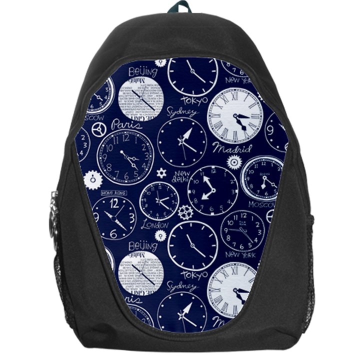 Time World Clocks Backpack Bag