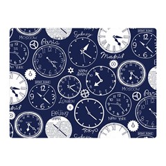 Time World Clocks Double Sided Flano Blanket (mini) 