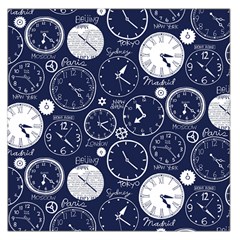 Time World Clocks Large Satin Scarf (square) by Mariart