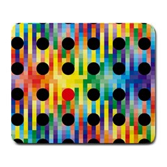 Watermark Circles Squares Polka Dots Rainbow Plaid Large Mousepads by Mariart