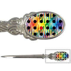 Watermark Circles Squares Polka Dots Rainbow Plaid Letter Openers