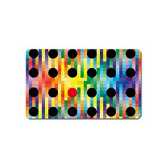 Watermark Circles Squares Polka Dots Rainbow Plaid Magnet (name Card) by Mariart