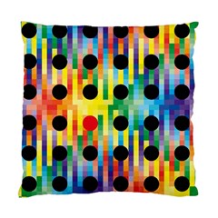 Watermark Circles Squares Polka Dots Rainbow Plaid Standard Cushion Case (one Side)