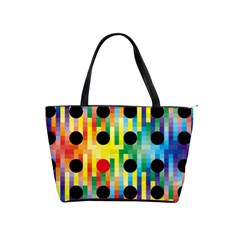 Watermark Circles Squares Polka Dots Rainbow Plaid Shoulder Handbags by Mariart