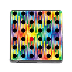 Watermark Circles Squares Polka Dots Rainbow Plaid Memory Card Reader (square)