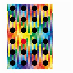 Watermark Circles Squares Polka Dots Rainbow Plaid Small Garden Flag (two Sides) by Mariart