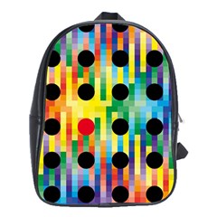 Watermark Circles Squares Polka Dots Rainbow Plaid School Bags (xl)  by Mariart