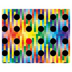 Watermark Circles Squares Polka Dots Rainbow Plaid Double Sided Flano Blanket (medium) 