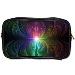 Anodized Rainbow Eyes And Metallic Fractal Flares Toiletries Bags Front