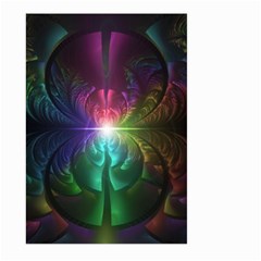 Anodized Rainbow Eyes And Metallic Fractal Flares Large Garden Flag (two Sides)