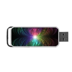 Anodized Rainbow Eyes And Metallic Fractal Flares Portable Usb Flash (one Side)