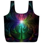 Anodized Rainbow Eyes And Metallic Fractal Flares Full Print Recycle Bags (L)  Front