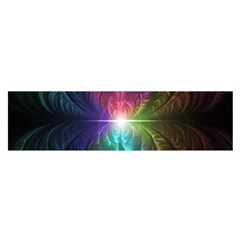 Anodized Rainbow Eyes And Metallic Fractal Flares Satin Scarf (oblong) by jayaprime