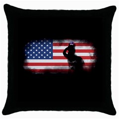 Honor Our Heroes On Memorial Day Throw Pillow Case (black) by Catifornia