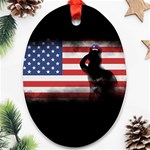 Honor Our Heroes On Memorial Day Oval Ornament (Two Sides) Front