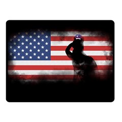 Honor Our Heroes On Memorial Day Fleece Blanket (small) by Catifornia