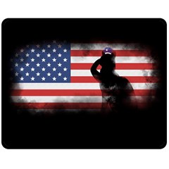 Honor Our Heroes On Memorial Day Double Sided Fleece Blanket (medium)  by Catifornia