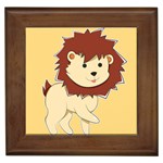 Happy Cartoon Baby Lion Framed Tiles Front