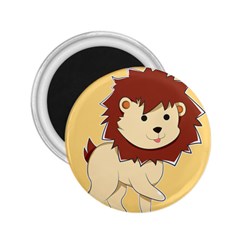 Happy Cartoon Baby Lion 2 25  Magnets by Catifornia