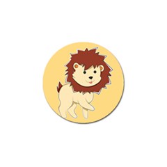 Happy Cartoon Baby Lion Golf Ball Marker by Catifornia