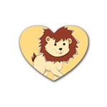 Happy Cartoon Baby Lion Heart Coaster (4 pack)  Front