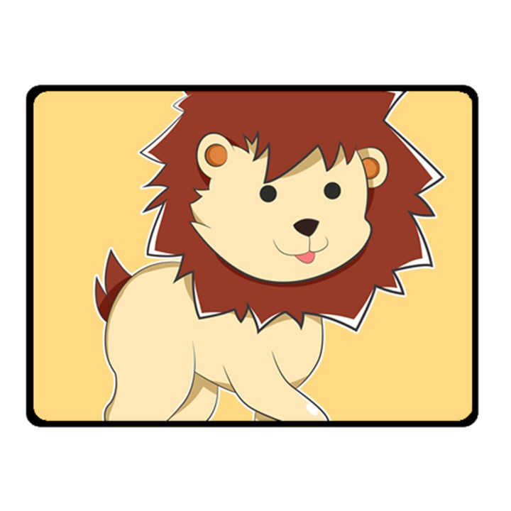 Happy Cartoon Baby Lion Fleece Blanket (Small)