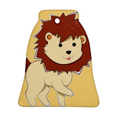 Happy Cartoon Baby Lion Ornament (bell) by Catifornia