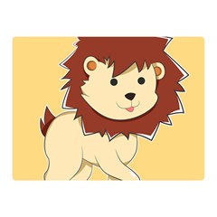 Happy Cartoon Baby Lion Double Sided Flano Blanket (mini)  by Catifornia