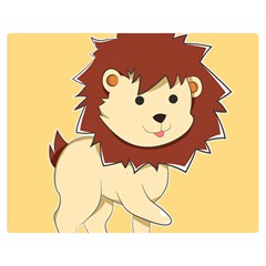 Happy Cartoon Baby Lion Double Sided Flano Blanket (medium)  by Catifornia