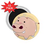 Happy Cartoon Baby Hippo 2.25  Magnets (10 pack)  Front